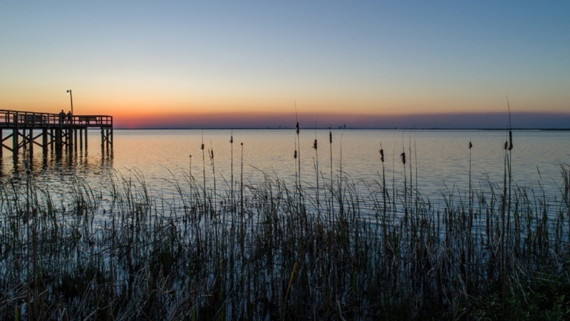 Mobile Bay in Alabama Stock Photo