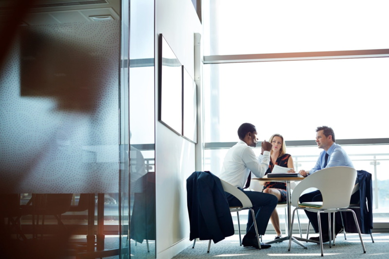 a team meeting with a new lawyer referral client